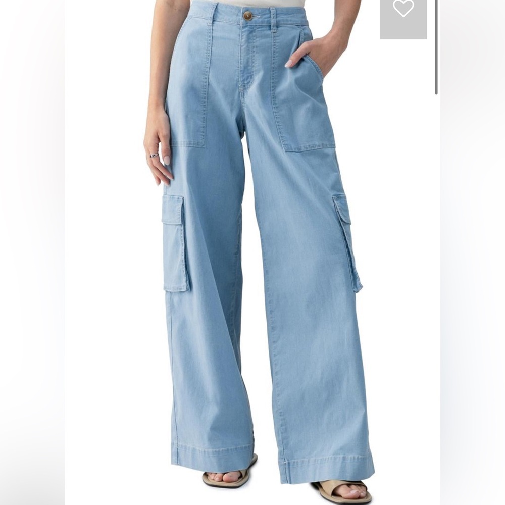 Ee:some Chambray Cargo Pants